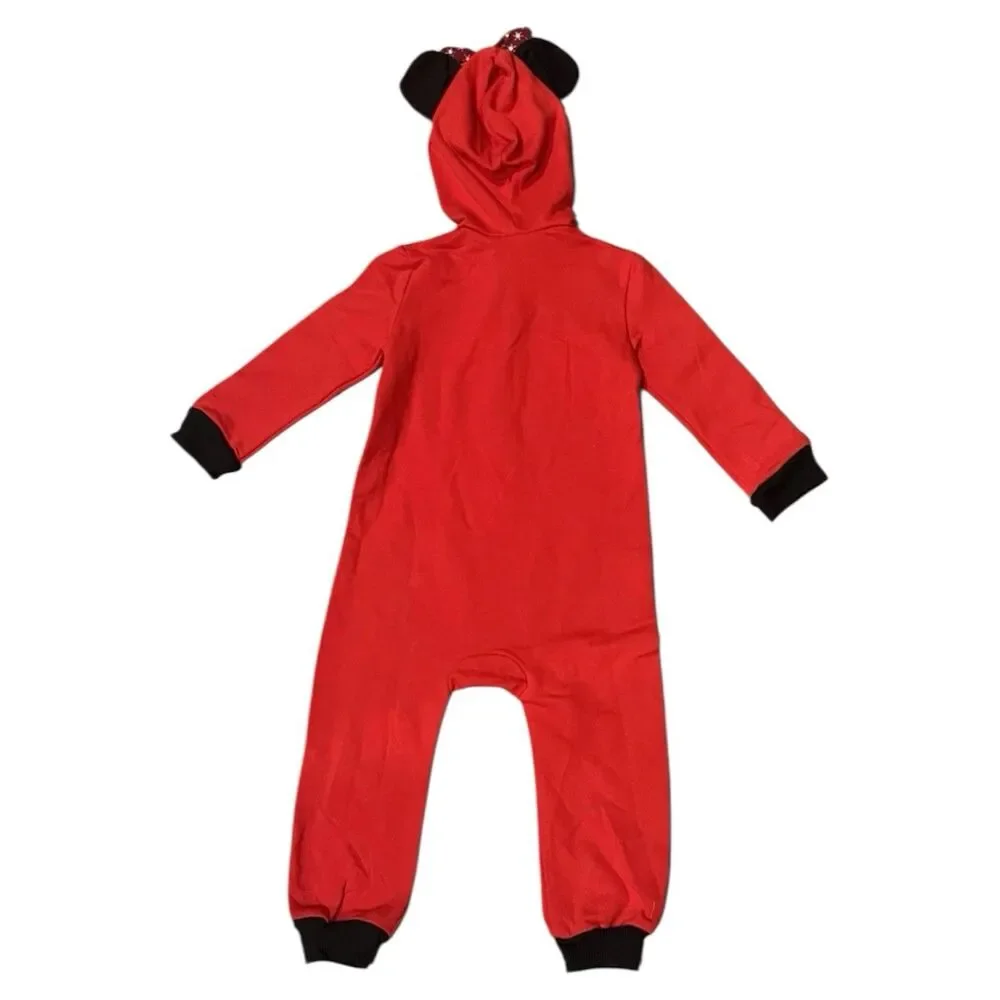 Disney Baby Minnie Mouse Holiday Cutie Red Romper Size 12 Months